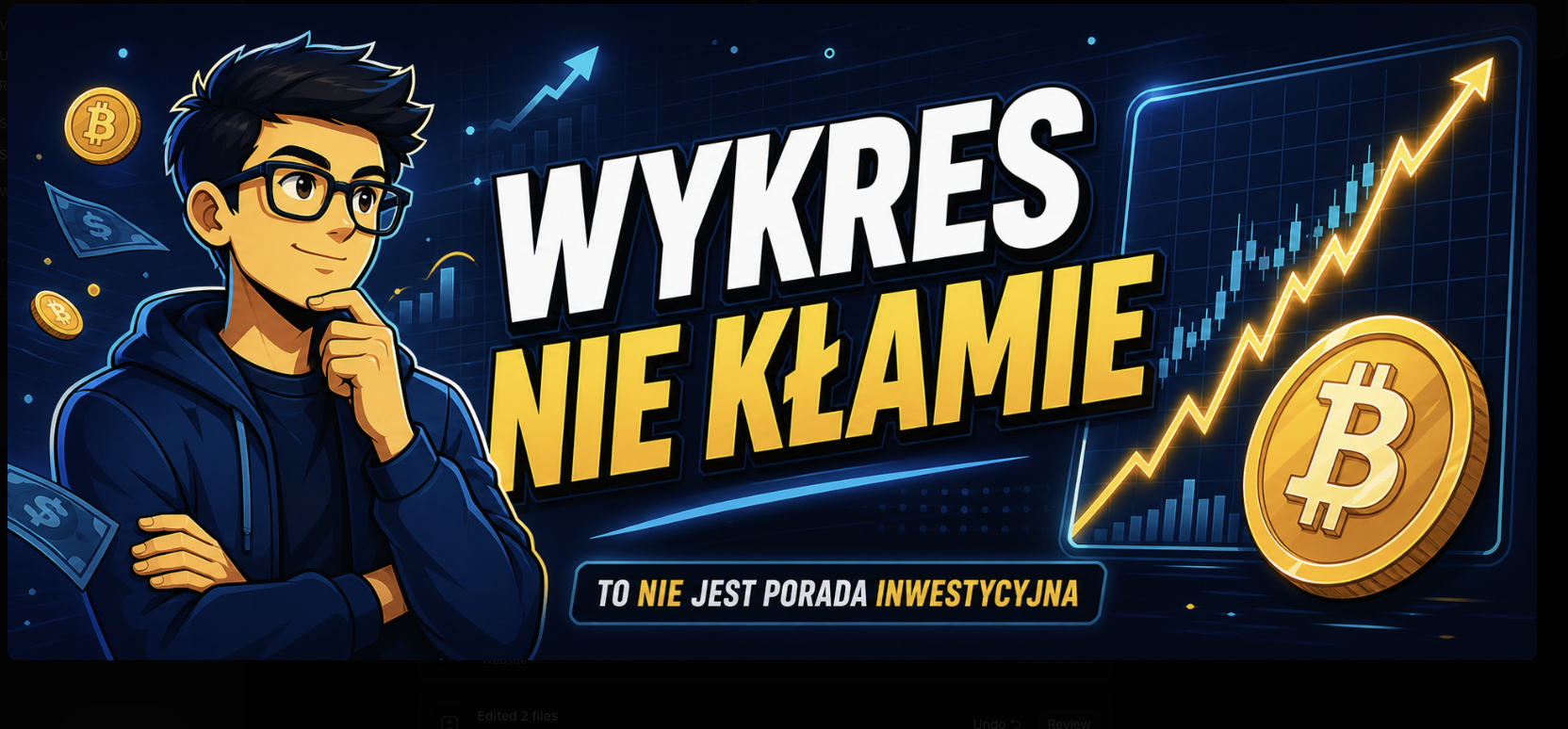 Bajkowy baner inwestycyjny: wykres nie kłamie, BTC i rosnący wykres